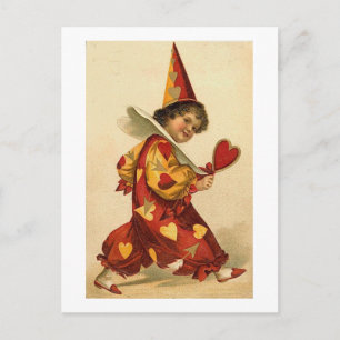 Valentine Clown (2) Holiday Postcard