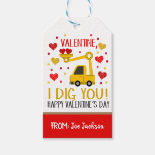 Valentine Construction Gift Tag