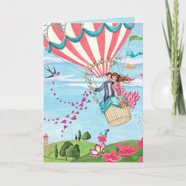 Valentine Couple Love Hearts | Greeting Card (Front)