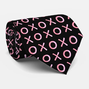 Valentine Cravate noir et rose