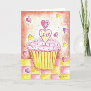 Valentine Cupcake Holiday Card