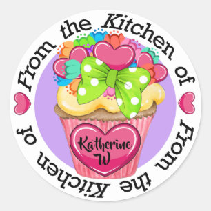 Valentine Cupcake Kitchen Sticker