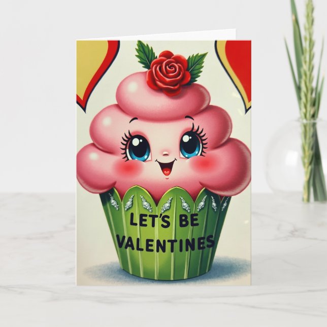 Valentine Cupcake Love Card (Front)