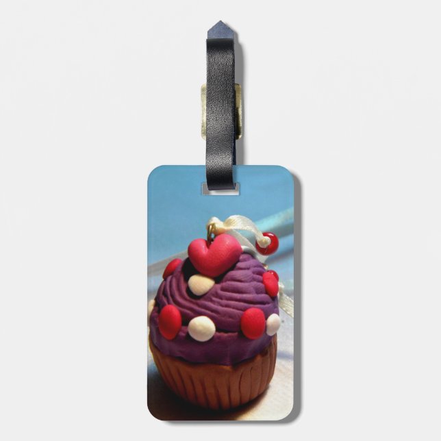 Valentine Cupcake Luggage Tag (Back Vertical)