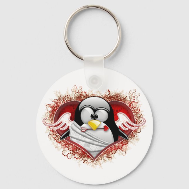 Valentine Cupid Tux Keychain (Front)