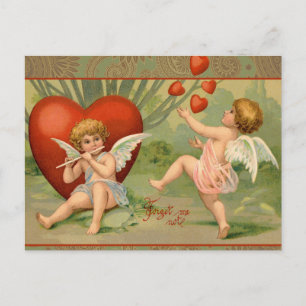 Valentine Cupids Love Antique Vintage Holiday Postcard