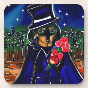 VALENTINE DACHSHUND COASTER