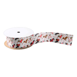 Valentine Dachshund Satin Ribbon