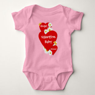 Valentine Daisy Hugs Baby Creeper Shirt