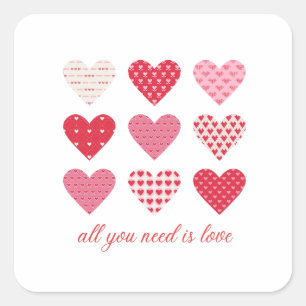 Valentine Day 2023 Sweet Hearts    Square Sticker