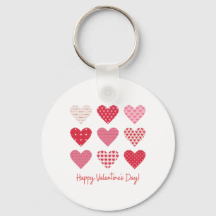 Valentine Day 2023 Sweet Red Hearts Keychain