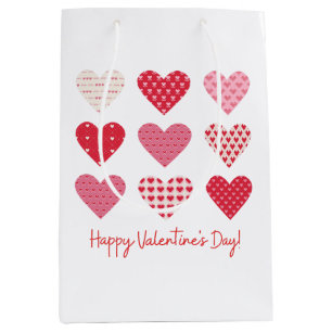 Valentine Day 2023 Sweet Red Hearts   Medium Gift Bag
