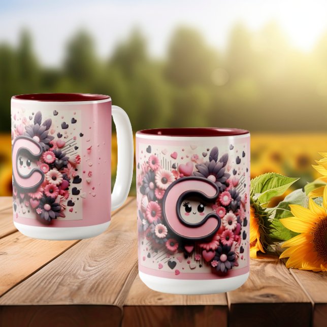 Valentine Day 3D A to Z Alphabet Coffee Mug (Creator Uploaded)