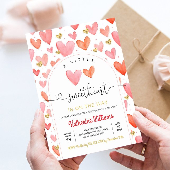 Valentine Day Baby Shower Invitation (Creator Uploaded)