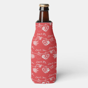 Valentine Day Background Bottle Cooler