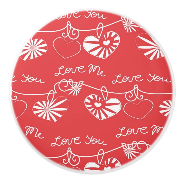 Valentine Day Background Ceramic Knob (Front)