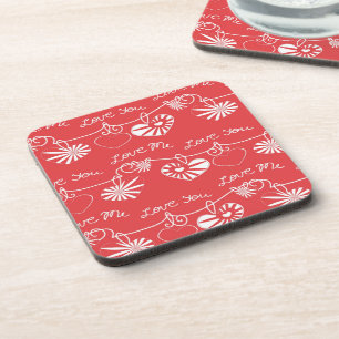Valentine Day Background Coaster