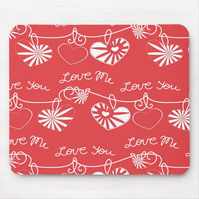 Valentine Day Background Mouse Pad (Front)