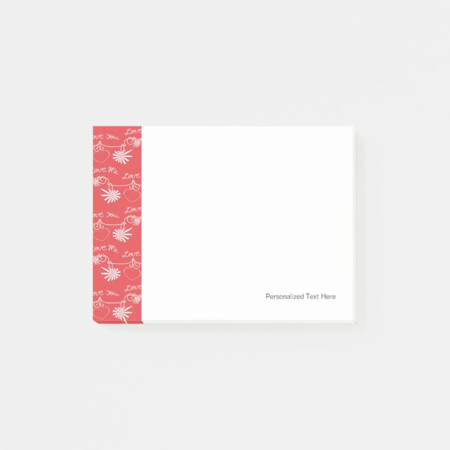 Valentine Day Background Post-it Notes (Front)