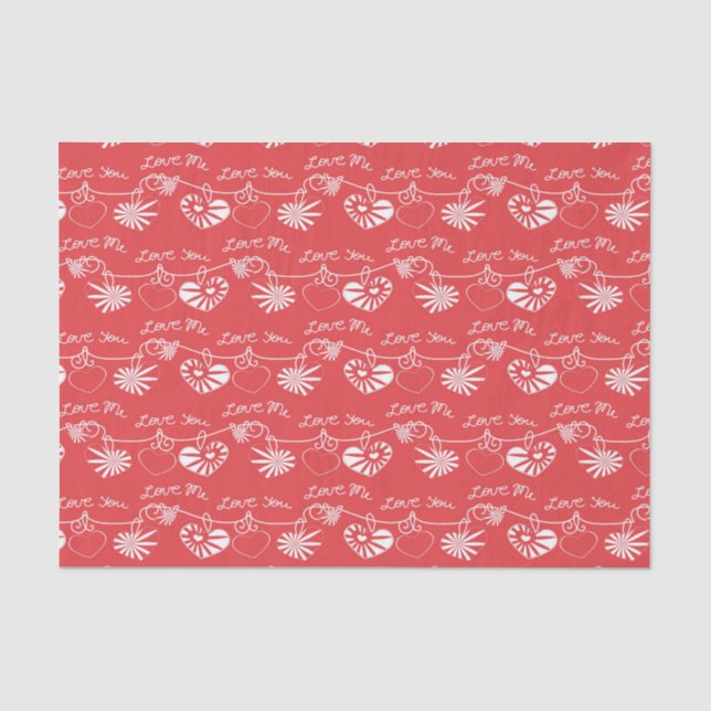 Valentine Day Background Tissue Paper (Front)