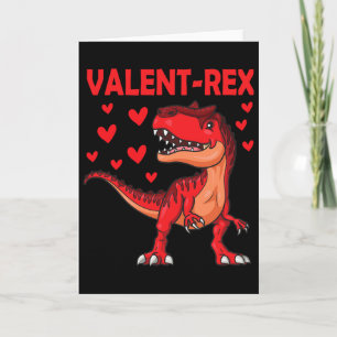 Valentine Day Dinosaur Trex T Rex Boy Kids Girl To Card
