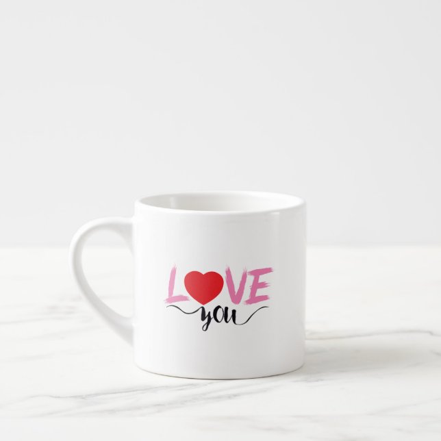 valentine day espresso cup (Left)