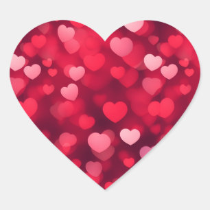 Valentine day hearts Background Heart Sticker