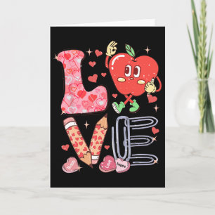 Valentine Day Love Teacher Shirt Candy Conversatio Card