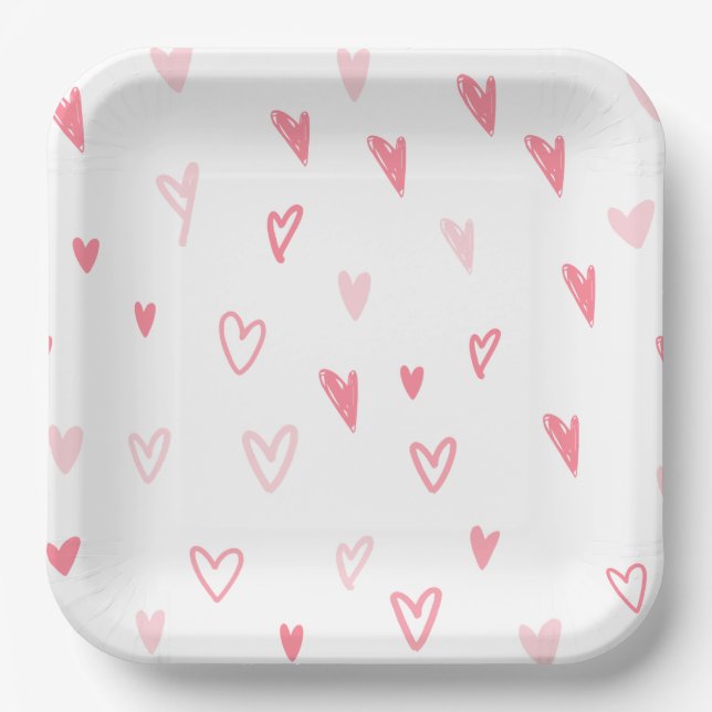 Valentine day Paper Plates (Front)