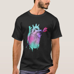 Valentine Day Pastel Colour Goth Anatomical Heart  T-Shirt