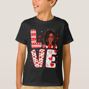 Valentine Days Black African American Costume Mela T-Shirt