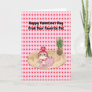 Valentine de votre carte de chat pour animaux de c