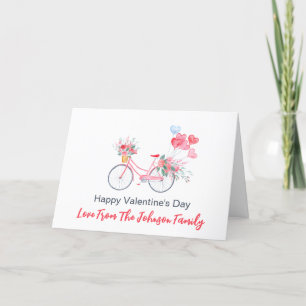 Valentine Delivery Bike Holiday Card