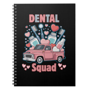 Valentine Dental Squad Cute Tooth Team Notebook