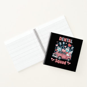 Valentine Dental Squad Cute Tooth Team Notebook