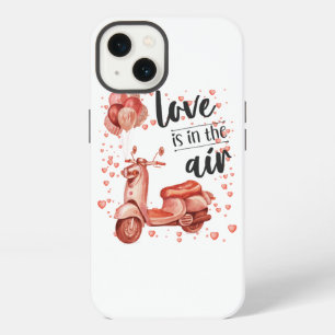 Valentine design: scooter and balloons iPhone 13 case