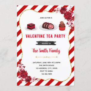 Valentine dessert theme Invitation