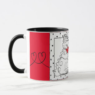 Valentine Dino Love Combo White Mug