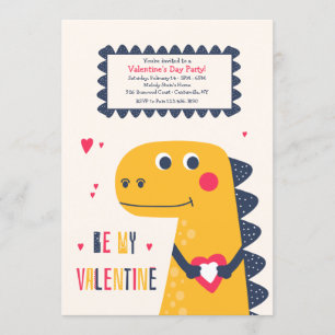 Valentine Dino Valentine's Day Party Invitation