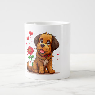 🐶 Valentine Dog Love Design Cozy Coffee Moment Large Coffee Mug