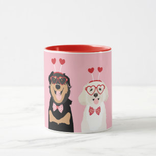 Valentine Dogs Rottweiler Maltipoo Puppy Mug