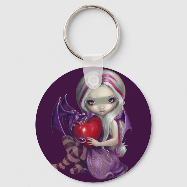 "Valentine Dragon" Keychain (Front)