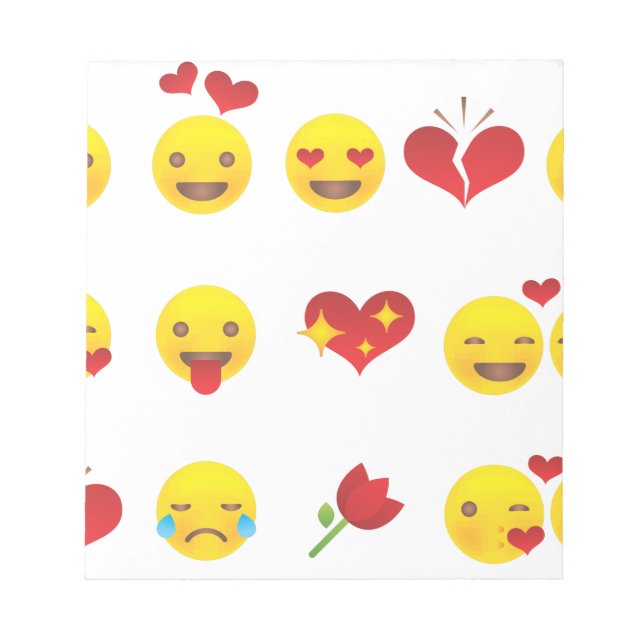 Valentine Emojis Notepad (Front)