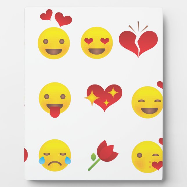 Valentine Emojis Plaque (Front)