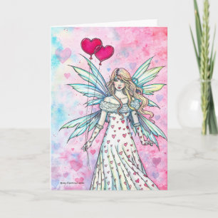 Valentine Fairy Blank Card by Molly Harrison