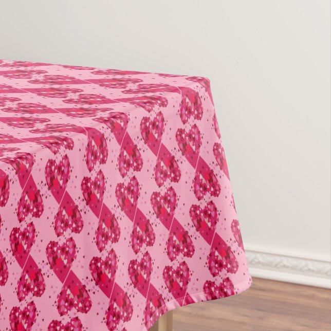 Valentine Falling Love Sweethearts Tablecloth (In Situ)