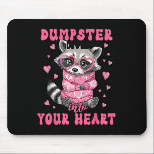 Valentine Feral Raccoon Tee Lover Mouse Pad