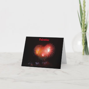 Valentine Fireworks Folded Card