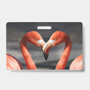 Valentine Flamingo Badge