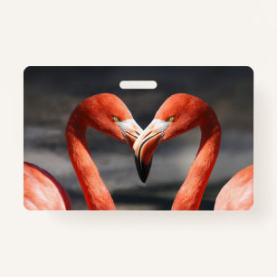 Valentine Flamingo Badge